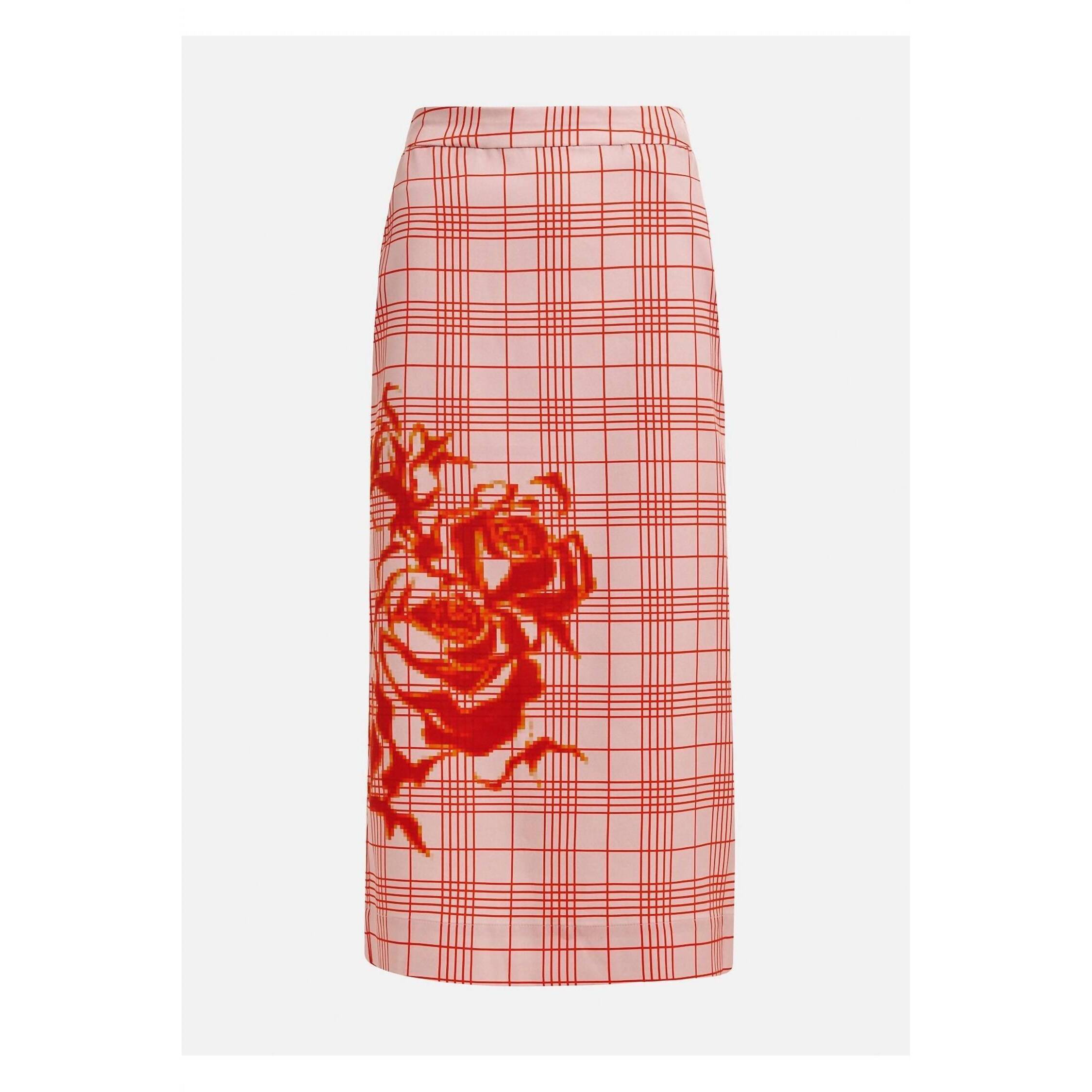 New Essentiel Antwerp Women's Jaman Fitted Pencil Skirt In Combo3 Orange Brulee